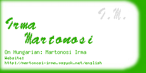 irma martonosi business card